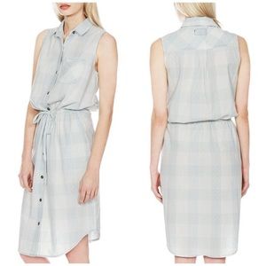 Current Elliot Sleeveless Shirt Dress Dobby Plaid 0